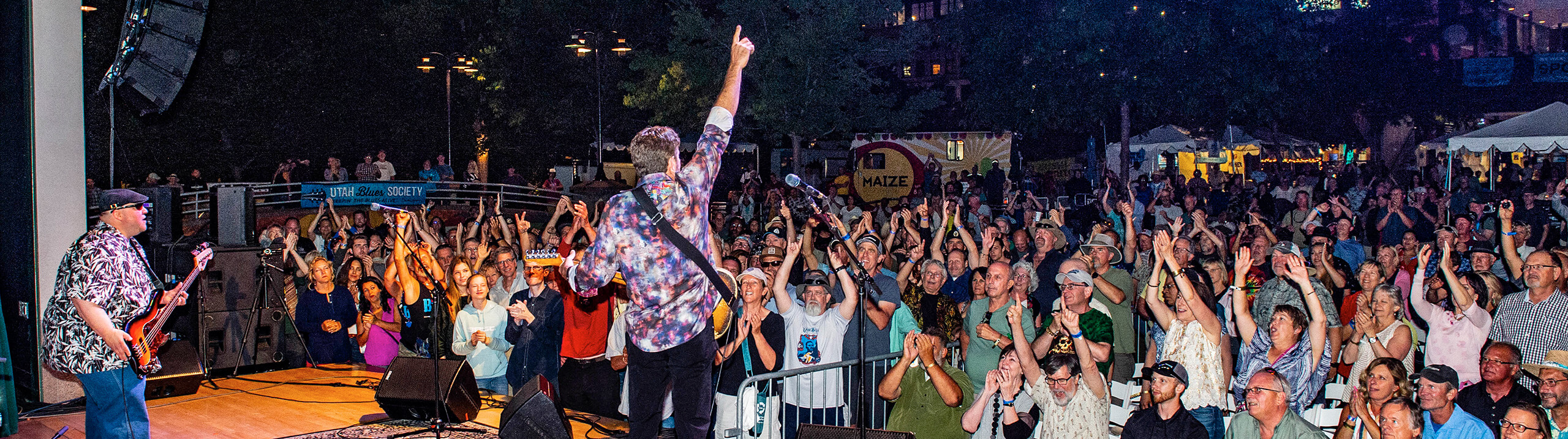 Band playing with crowd