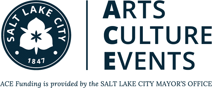 Logo: Arts Culture Events. ACE funding is provided by the Salt Lake City mayor's office. Salt Lake City 1847.