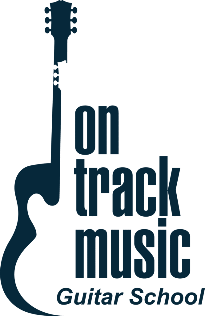 Logo: On track music guitar school